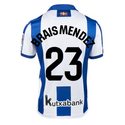 Fotbalové Dres Real Sociedad Brais Mendez #23 Domácí 2024-25 Krátký Rukáv Fotbalové Dres Real Sociedad Brais Mendez #23 Domácí 2024-25 Krátký Rukáv